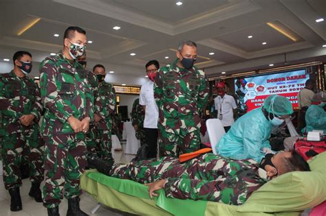 Sambut Hut Ke Tni Kodam Vi Mulawarman Gelar Baksos Donor Darah