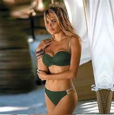 Bikini Mode Mer Costume Deux Pi Ces Femme Slim Kaki Bande Charpe Slips Ebay