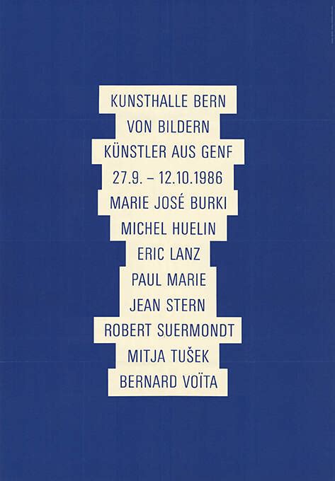 Kunsthalle Bern People Institutions Online Katalog Plakatsammlung