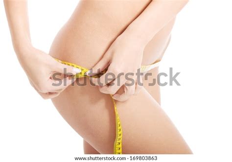 Naked Woman Measuring Tape Measuring Her Stock Photo 169803863 Shutterstock