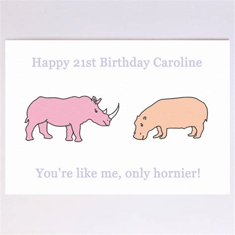 Personalised Horny Birthday Card By CLEAN Design