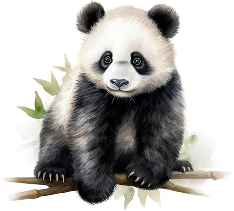 Premium PSD | A drawing of a panda bear