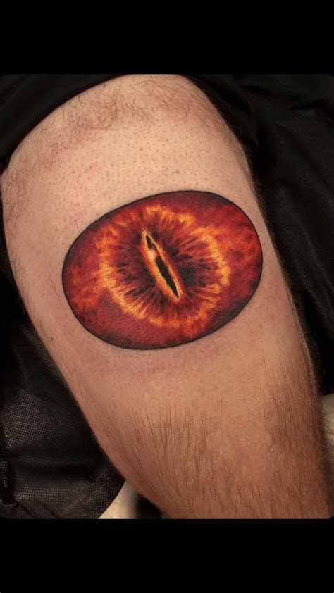 Eye of Sauron tattoo I got tonight! : r/lotr