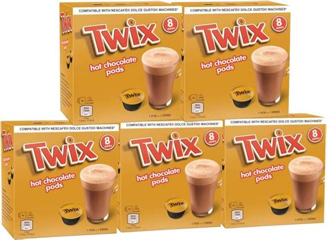 cafféluxe Twix Hot Chocolate Pods Twix Dolce Gusto Compatible Hot Chocolate Capsules 40 Twix