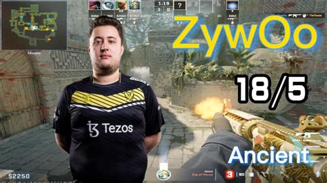 ZywOo CS2 ANCIENT POV 18 5 Quadro Kills CS2 FACEIT POV Oct 21