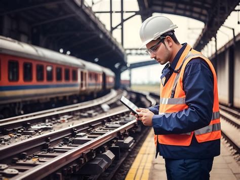 premium photo people  working   railway station