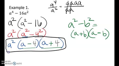 Factoring Binomials Youtube