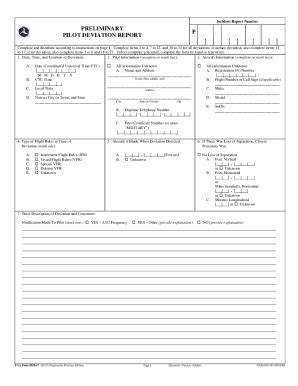 Fillable Online Faa Order D Aircraft Accident And Incident