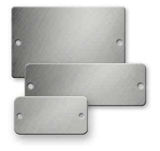 Blank Stainless Steel Tags 316 Grade Rectangle NapTags