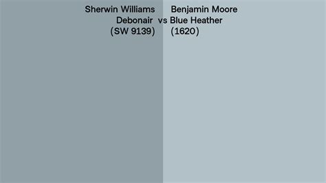 Sherwin Williams Debonair Sw 9139 Vs Benjamin Moore Blue Heather