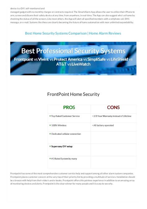 Best home security systems comparison