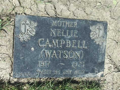 Nellie Johanna Watson Campbell M Morial Find A Grave