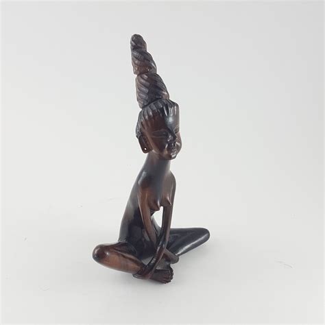 Absolutely Stunning Bali Balinese Nude Woman Figurine Masterfully Hand Carved From A Solid