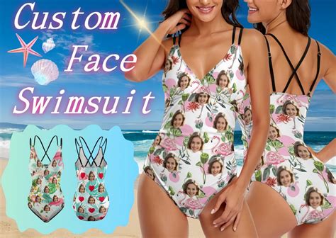 Personalized Face Swimsuit Custom Face Bikini For Women Custom Photo Swimwear Bikini
