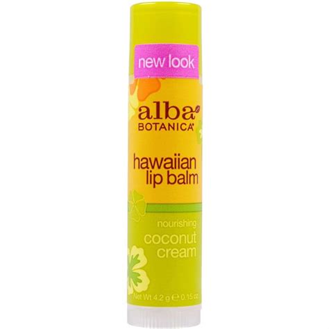 ALBA Botanica Hawaiian Lip Balm Nourishing Coconut Cream 0.15 oz