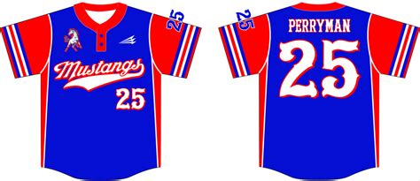 Mustangs Perryman Custom Modern Baseball Jerseys