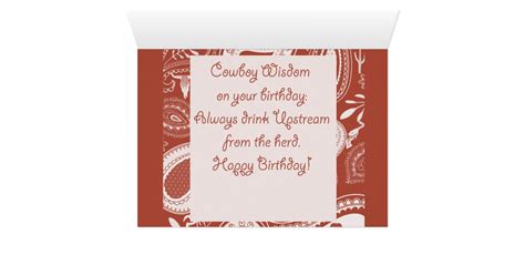 Funny Cowboy Birthday Card | Zazzle