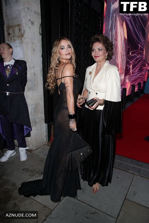 Rita Ora Sexy Seen Flaunting Her Hot Figure Wearing A See Through Dress At The Glamour Women Of