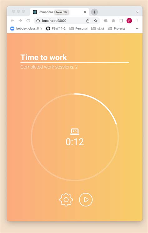 Pomodoro Timer React On Behance