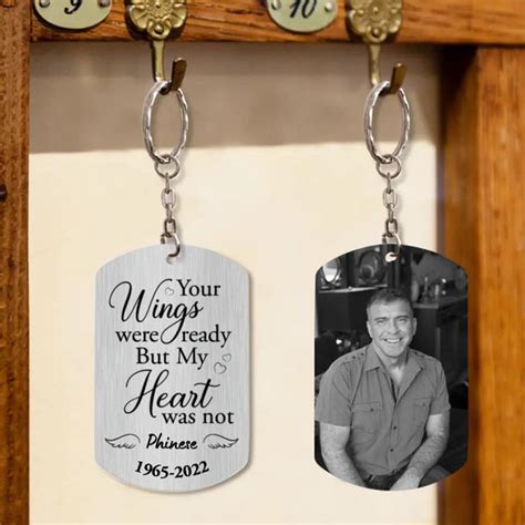 Custom Personalized Memorial Photo Keychain Memorial T Idea For F