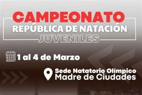 El Natatorio Ol Mpico Madre De Ciudades Ser Sede Del Campeonato