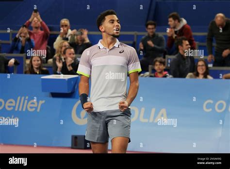 Arthur Fils (FRA) in action against Roberto Bautista-Agut (SPA) during ...