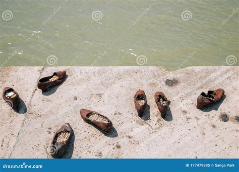 Shoes on the Danube Bank Memorial and Danube River in Budapest, Hungary Editorial Image - Image ...