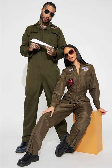 Fighter Pilot Costume - Olive | Fashion Nova