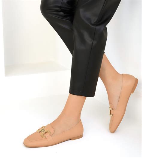 Buy SOHO Metal Detail Ballerinas In Nude 6thStreet UAE