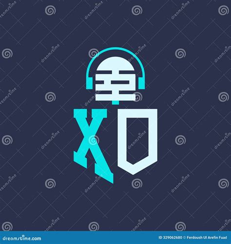 XO Microphone Logo Design for Audio, Music, and Podcast Branding
