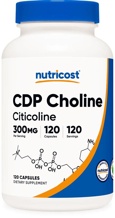 Nutricost Cdp Choline Citicoline Supplement Mg Vegetarian