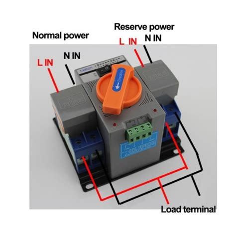 Automatic Transfer Switch ATS 2P 63A 230V MCB Type Dual Power