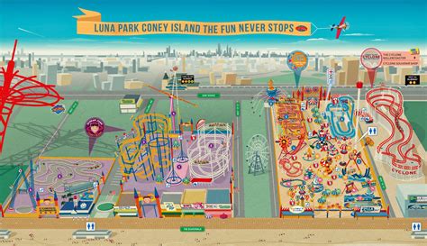 Coney Island Park Map - China Map Tourist Destinations