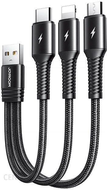 Joyroom 3W1 Krótki Kabel Przewód Usb Lightning Opinie i ceny na