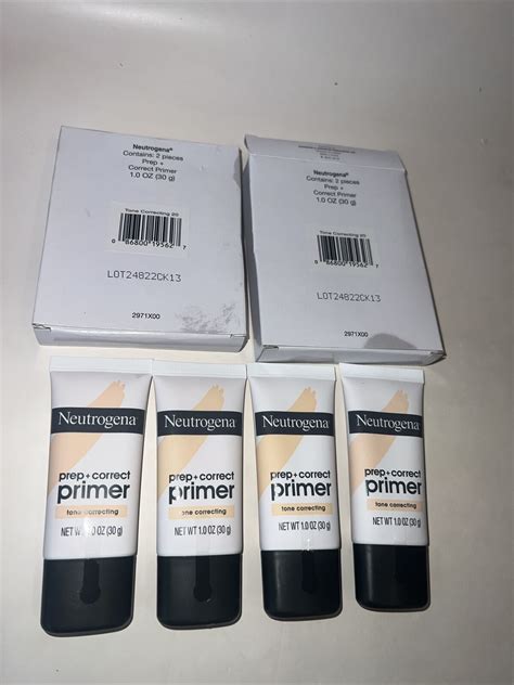 4 Pack 1 Oz Each Neutrogena Prep Correct Primer Tone Correcting 20