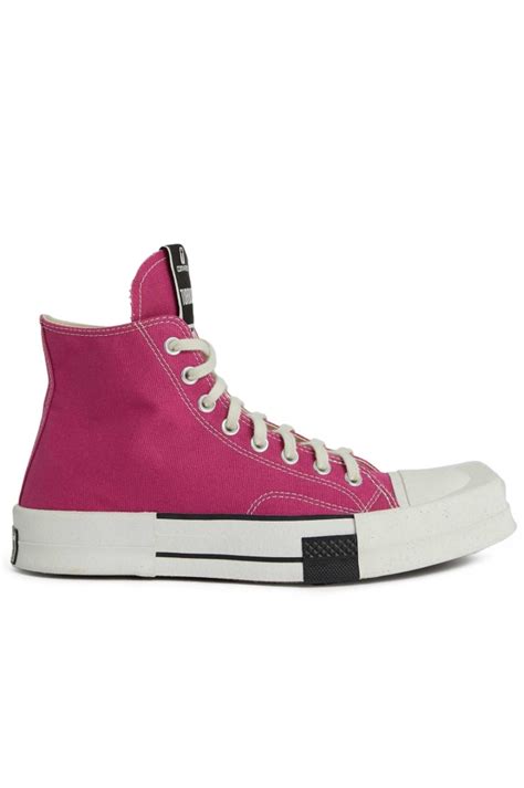 Converse X Drkshdw Turbodrk Laceless Hi Sneakers Hot Pink Wrong Weather