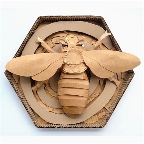 James Lake Sculpture On Instagram New Cardboard Bee And Honeycomb