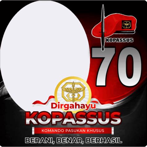 Ragam Twibbon HUT Kopassus Ke 70 Tahun 2022 Waca Berita