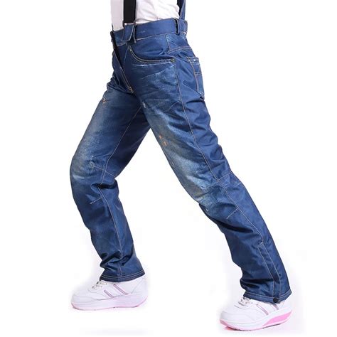 Pantalones vaqueros con tirantes para Snowboard Pantalones térmicos