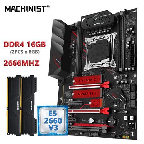 Machinista X99 Placa mãe Combo Intel Xeon E5 2660 V3 Cpu E Ddr4