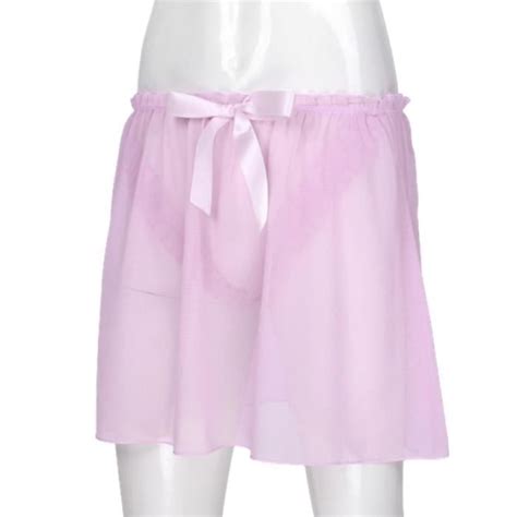 Yizyif Mini Jupe Sexy Transparente Lingerie Sissy Homme Erotique String Hot Coquin Sous V Tement