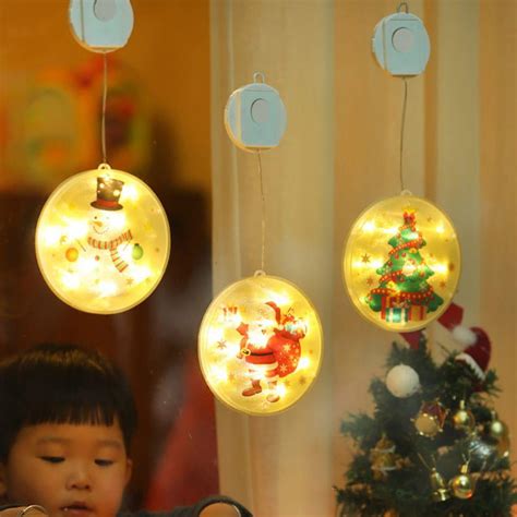 Yinrunx Christmas Decorative 3D Hanging Lights Christmas Novelty Window ...