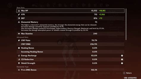 Any thoughts on my current hu tao build? The build I'm using is the 70% ...