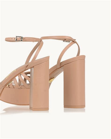 UZA Shoes Meia Pata Salto Alto Milano Nude Coleção Primavera Verão