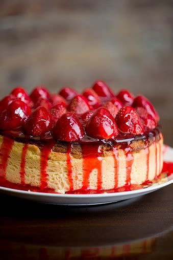 Strawberry Cheesecake Dessert Classic American Or French Bakeries Or