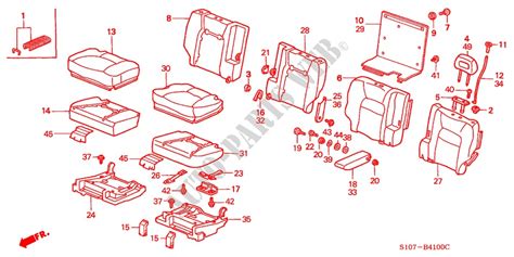 ASIENTO TRASERO Para Honda Coche CR V RVSI 5 Puertas 4 Velocidades