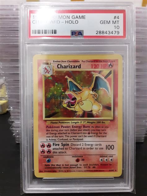 PSA 10 Base Set Charizard Pokemon Card Hobbies Toys Toys Games On