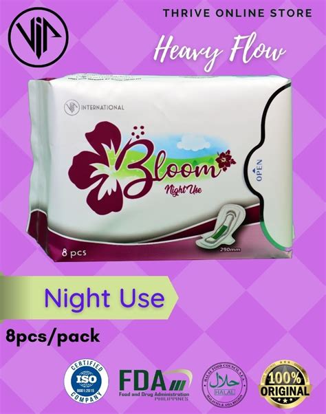 Bloom Night Use Sanitary Napkin With Negative Ion Antioxidant Pcs