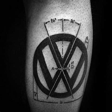 50 Volkswagen VW Tattoos For Men - Automotive Design Ideas