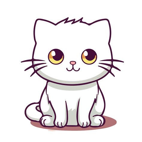 kawaii cute cat cartoon characters vector illustrtion 27576261 Vector